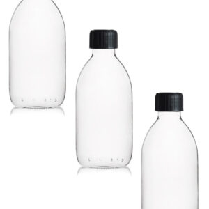 3x flacon verre transparent 500 ml avec bouchon noir par comptoir des flacons. optez pour quincaillerie sénégalaise, votre boutique en ligne de quincaillerie au sénégal, pour des produits de qualité et un service client irréprochable.