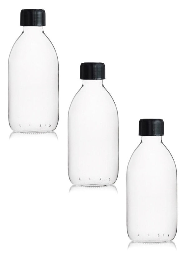 3x flacon verre transparent 500 ml avec bouchon noir par comptoir des flacons. optez pour quincaillerie sénégalaise, votre boutique en ligne de quincaillerie au sénégal, pour des produits de qualité et un service client irréprochable.