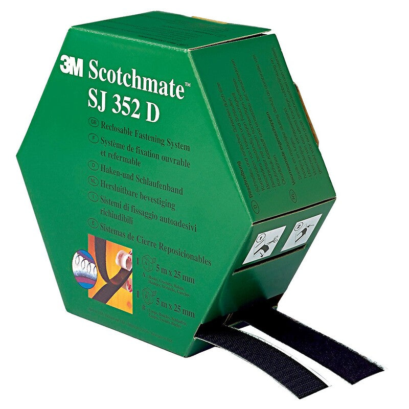 Adhésif double-face auto-agrippant scotchmate sj352d largeur 25.4 mm, boîte de 2 rouleaux de 5 m. découvrez quincaillerie sénégalaise, votre partenaire en ligne pour des solutions de quincaillerie robustes et durables au sénégal. profitez de notre vaste catalogue de produits à des prix compétitifs.