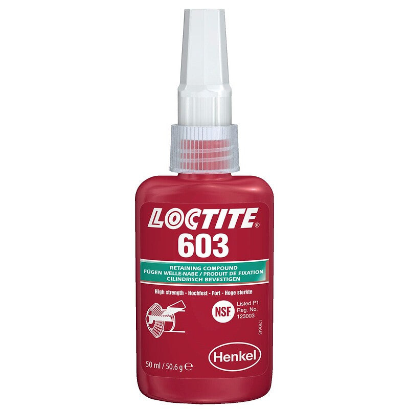 Adhésif loctite® 603 de fixation d'assemblages cylindriques roulements et bagues auto-lubrifiantes "oil tolérant" 50ml. quincaillerie sénégalaise est la réponse à vos besoins de quincaillerie en ligne au sénégal. une vaste gamme de produits et un service client dédié pour vous servir.
