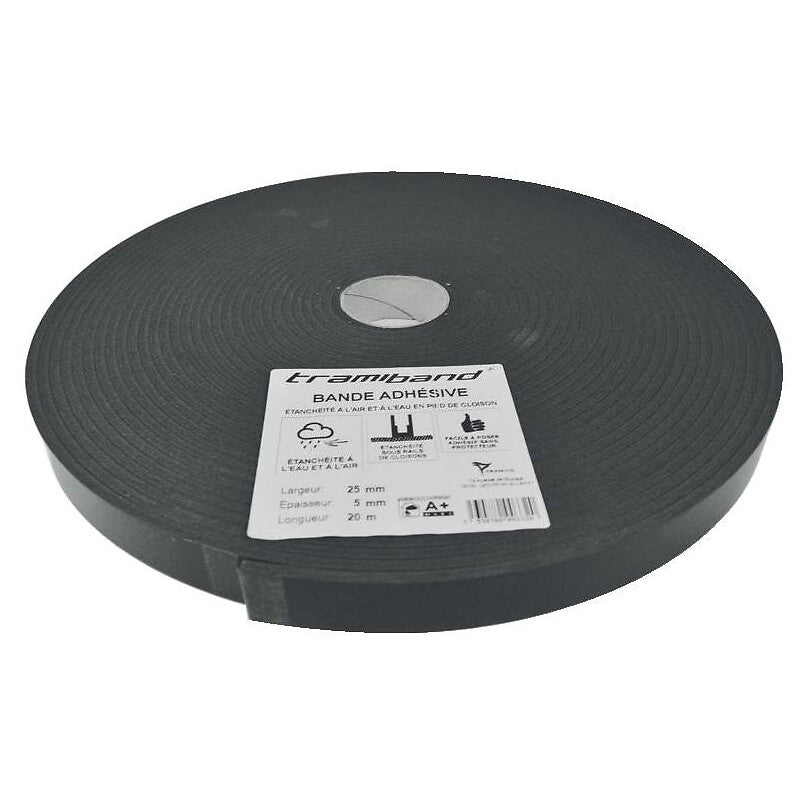 Bande acoustique adhésive 1 face tramiband à base de mousse polyoléfine, largeur 25mm, épaisseur 5mm longueur 20m. quincaillerie sénégalaise, c'est la commodité d'une boutique en ligne avec la qualité d'un service professionnel au sénégal. découvrez notre gamme complète d'outils et de matériaux.