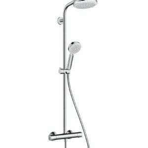 Colonne de douche showerpipe crometta 160 mitigeur thermostatique douche blanc/chrome 27264400. quincaillerie sénégalaise, votre boutique en ligne de confiance pour des solutions de quincaillerie au sénégal. découvrez notre assortiment complet et commandez facilement.