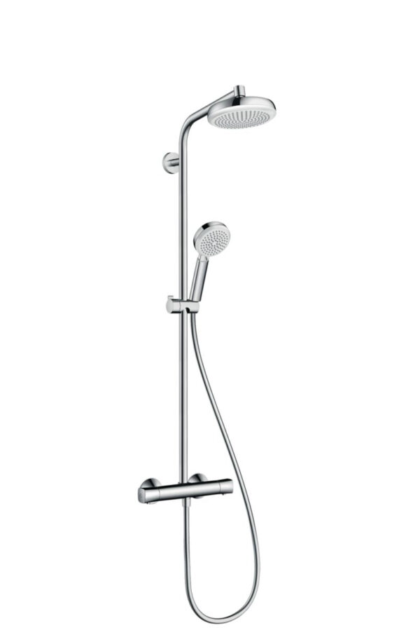 Colonne de douche showerpipe crometta 160 mitigeur thermostatique douche blanc/chrome 27264400. quincaillerie sénégalaise, votre boutique en ligne de confiance pour des solutions de quincaillerie au sénégal. découvrez notre assortiment complet et commandez facilement.