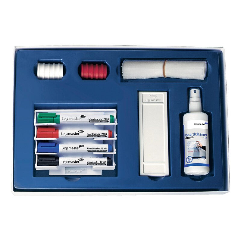 Kit accessoires pour tableaux blancs avec 1 nettoyant, 1 effaceur, 1 porte marqueur, 4 recharges papier, 4 marqueurs. pour tous vos besoins en quincaillerie, faites confiance à quincaillerie sénégalaise, votre boutique en ligne au sénégal. un large choix de produits disponibles à portée de clic.