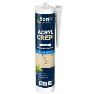 Mastic acrylique acryl crépi aspect granuleux pour joints de fissure sur supports en crépi blanc cartouche de 300ml. quincaillerie sénégalaise, la boutique en ligne de choix pour des solutions de quincaillerie robustes au sénégal. explorez notre catalogue complet pour tous vos besoins.