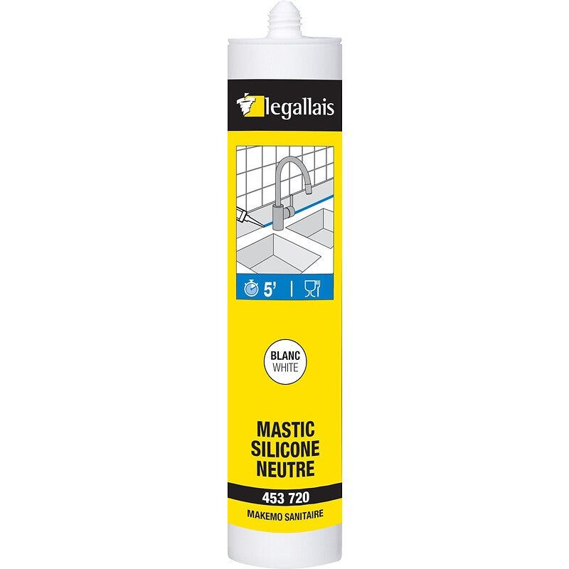 Mastic sanitaire silicone neutre makemo, coloris blanc, cartouche 300 ml. découvrez quincaillerie sénégalaise, votre partenaire en ligne pour des solutions de quincaillerie robustes et durables au sénégal. profitez de notre vaste catalogue de produits à des prix compétitifs.