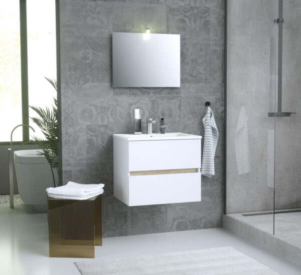 Meuble de salle de bain sous vasque primeo kit 60 cm blanc/bois, à monter, avec miroir et spot. avec quincaillerie sénégalaise, accédez à une quincaillerie de qualité sans quitter votre domicile au sénégal. une expérience d'achat en ligne simple et sécurisée.