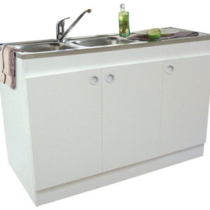 Meuble sous-évier decliq au sol. mélaminé blanc. 3 portes ''nouvelle poignee encastree'' réf s13n23120. quincaillerie sénégalaise, votre solution en ligne pour des achats de quincaillerie pratiques et fiables au sénégal. un service client dédié et des produits de premier choix vous attendent.