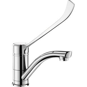 Mitigeur pour lave-mains à poser sur plage, avec levier médical coudé l 200 pour commande sans contact manuel et bec h 95 m170 orientable réf. 2522l. quincaillerie sénégalaise vous facilite la vie avec une boutique en ligne complète pour tous vos besoins en quincaillerie au sénégal. des produits fiables livrés rapidement.