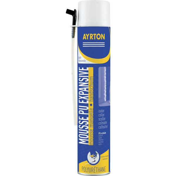 Mousse polyuréthane auto-expansive cartouche manuelle, contenance 750 ml net. optez pour quincaillerie sénégalaise, votre boutique en ligne de quincaillerie au sénégal, pour des produits de qualité et un service client irréprochable.