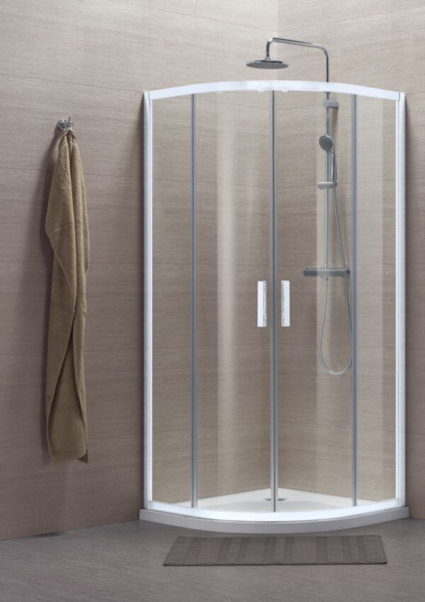 Paroi de douche alterna concerto quart cercle coulissant l 80 x h 195 cm profilé blanc verre transparent, réf.ndf80w. avec quincaillerie sénégalaise, accédez à une quincaillerie complète en ligne au sénégal. des produits de qualité et un service client attentif pour vos besoins.