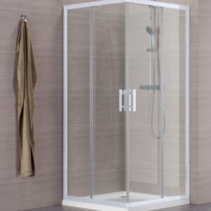 Paroi de douche concerto accès d'angle coulissant l 100 x h 195 cm profilé blanc verre transparent. quincaillerie sénégalaise, votre destination en ligne pour tout ce qui concerne la quincaillerie au sénégal. achetez des outils et des matériaux de haute qualité sans quitter votre maison.