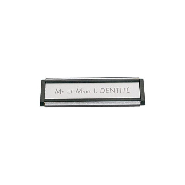 Plaque d'identité pour porte finition noir filet argent. quincaillerie sénégalaise est votre boutique en ligne de référence pour tous vos besoins en quincaillerie au sénégal. découvrez une large gamme de produits de qualité pour vos projets de construction et de rénovation.