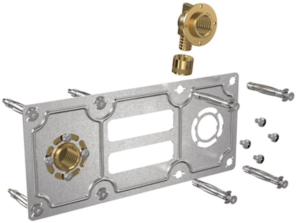 Plaque de fixation pour raccord à glissement entraxe 150 pour tube PER ROBIFIX diamètre : 16 réf. 008824