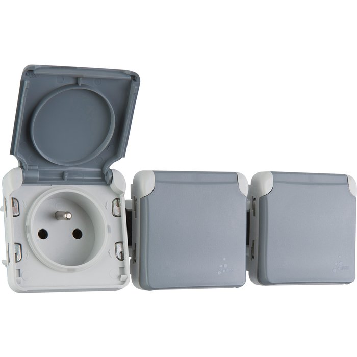 Prises 3x2p+t horizontal précâblées - gris - 16 a - 250 v - ref.069564. quincaillerie sénégalaise, votre boutique en ligne pour une quincaillerie de qualité au sénégal. accédez facilement à une gamme variée d'outils et de matériaux.