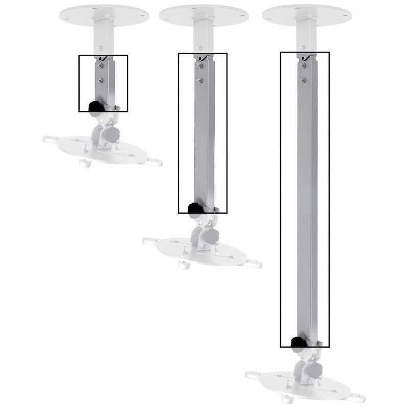 Prolongateur pour support vidéo-projecteur ajustable de 300 à 500 mm coloris argent jusqu'à 15kg. quincaillerie sénégalaise est votre boutique en ligne de référence pour tous vos besoins en quincaillerie au sénégal. découvrez une large gamme de produits de qualité pour vos projets de construction et de rénovation.