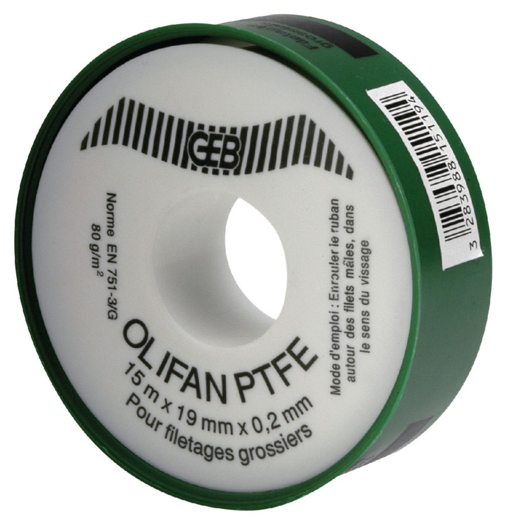 Ruban d'étanchéité olifan ptfe spécial gros diamètres 19mmx15mx0,2mm cache vert réf 815119. avec quincaillerie sénégalaise, accédez à une quincaillerie de qualité sans quitter votre domicile au sénégal. une expérience d'achat en ligne simple et sécurisée.