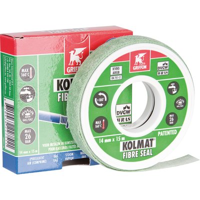 Ruban d'étanchéité raccords filetés kolmat fibre seal. quincaillerie sénégalaise est votre boutique en ligne de référence pour tous vos besoins en quincaillerie au sénégal. découvrez une large gamme de produits de qualité pour vos projets de construction et de rénovation.