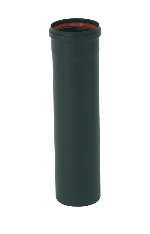Tuyau rigide Email Mat Acier émaillé diamètre : 153 Lg : 330 mm Bois / Fioul / Gaz réf. 344336, TEN