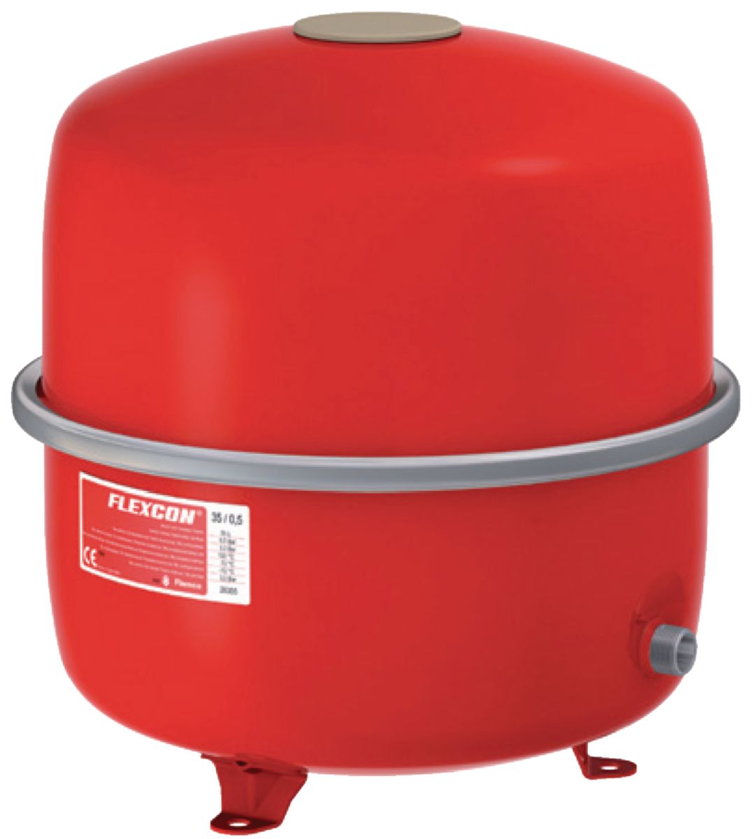 Vase d'expansion à membrane fixe FLAMCO FLEXCON 35 - 80 raccordement sur le coté diamètre M 3 / 4'' 50 litres 1,5 bars '' réf. 26507