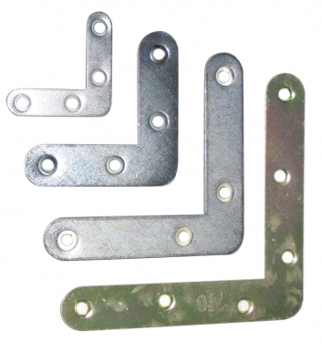 ÉQUERRE DE CADRE BOUTS RONDS ACIER GALVANISÉ 80X80 MM
