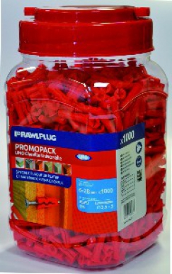 BIDON DE CHEVILLES UNO NYLON LG. 28 MM Ø 6 MM ROUGE COND. 1000. Avec Quincaillerie Sénégalaise, obtenez les meilleurs produits pour vos besoins en plomberie, bâtiment, et industrie. Nos offres compétitives vous permettent de réussir vos projets facilement.