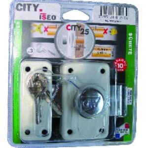 BLISTER VERROU CITY 25 À BOUTON BLANC CYL. Ø 23 MM L. 45 MM 3 CLÉS. Découvrez Quincaillerie Sénégalaise, votre boutique en ligne spécialisée dans le bâtiment, la plomberie, et l'équipement industriel. Profitez de notre expertise pour réussir vos projets. Nos produits sont conçus pour durer.