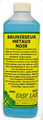 BRUNISSEUR MÉTAUX NOIR – BRONZAGE ET PATINE MÉTAUX FERREUX, BRONZES ET LAITONS – 0,5 L. Faites confiance à Quincaillerie Sénégalaise pour tous vos besoins en quincaillerie et équipements industriels. Nos produits sont conçus pour durer. Passez commande en ligne dès aujourd'hui.