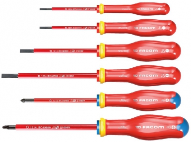 COFFRET 6 TOURNEVIS PROTWIST ISOLÉS 1000V - FENTE : 2,5X75 ; 3,5X75 ; 4X100 ; 5,5X125 - POZIDRIV : N°1X100 ; N°2X125. Pour vos travaux au Sénégal, faites confiance à Quincaillerie Sénégalaise. Nos produits de qualité garantissent la réussite de vos projets. Commandez rapidement en ligne et économisez du temps.