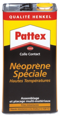 COLLE NÉOPRÈNE SPÉCIALE HAUTE TEMPÉRATURE PATTEX - JUSQU"À 120°C - BIDON 4,5 KG. Quincaillerie Sénégalaise est la solution idéale pour tous vos besoins en matériel de plomberie et quincaillerie. Des produits fiables et un service client dédié. Faites confiance au leader du marché au Sénégal.