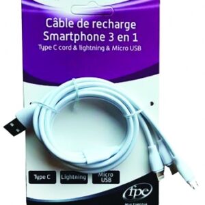 CORDON DE RECHANGE 3EN1 SMARTPHONE POUR APPAREIL LIGHTNING (IPHONE) TYPE C ET MICRO USB ENTRÉE USB. Quincaillerie Sénégalaise, votre spécialiste en fournitures pour le bâtiment et la plomberie, vous accompagne dans tous vos projets. Commandez en ligne et profitez de notre service rapide et fiable.