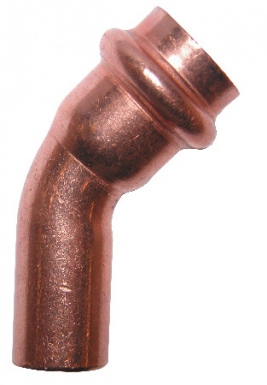 COUDE 45° CUIVRE MÂLE-FEMELLE - À SERTIR - Ø 42. Quincaillerie Sénégalaise, votre spécialiste en fournitures pour le bâtiment et la plomberie, vous accompagne dans tous vos projets. Commandez en ligne et profitez de notre service rapide et fiable.