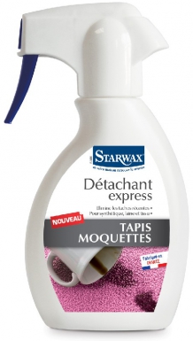 DÉTACHANT EXPRESS TAPIS ET MOQUETTES - ÉLIMINE ET NETTOIE  TACHES RÉCENTES SUR FIBRES SYNTHÉTIQUES OU LAINE - USAGE MAISON OU VOITURE - PULVÉRISATEUR 250 ML. Quincaillerie Sénégalaise est la référence au Sénégal pour l'achat de fournitures industrielles et de bâtiment. Nous garantissons des produits durables et un service client exemplaire. Commandez dès maintenant en toute simplicité.