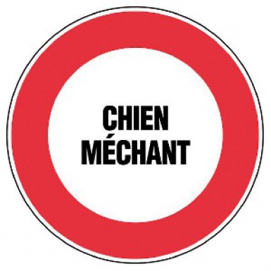 DISQUE "CHIEN MÉCHANT" LETTRES NOIRES FOND BLANC/ROUGE, Ø 300 MM. Faites confiance à Quincaillerie Sénégalaise pour vos équipements de plomberie et de bâtiment. Nous offrons des produits durables pour vos projets de rénovation ou de construction. Commandez dès maintenant en toute simplicité.
