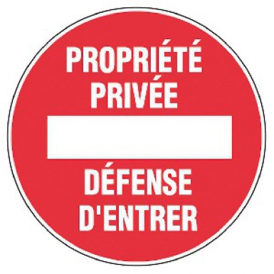 DISQUE "PROPRIÉTÉ PRIVÉE DÉFENSE D"ENTRER" LETTRES BLANCHES FOND ROUGE, Ø 300 MM. Optez pour Quincaillerie Sénégalaise pour tous vos besoins en matériaux de construction et quincaillerie. Notre boutique en ligne vous offre une expérience d'achat pratique et sécurisée. Faites le choix de la qualité.