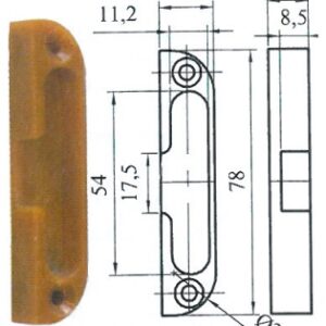 GÂCHE MAP 87 DE CRÉMONE À MORTAISER - POUR ROULEAUX - AKULON - HXLXE : 78X16X12. Quincaillerie Sénégalaise est la solution idéale pour tous vos besoins en matériel de plomberie et quincaillerie. Des produits fiables et un service client dédié. Faites confiance au leader du marché au Sénégal.