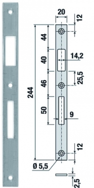 GÂCHE PLATE INOX DIM. 244 X 20 ÉP. 2,5 MM. Pour vos projets au Sénégal, Quincaillerie Sénégalaise propose une large gamme de produits de qualité pour le bâtiment et la plomberie. Commandez en ligne et simplifiez vos achats.