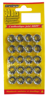 JOINT COULISSANT "GRIPP" FILETAGE RACCORD 20X27  Ø TUBE 16/18 (SUR CARTE 20 PIÈCES). Quincaillerie Sénégalaise, votre partenaire pour des projets réussis, propose une gamme variée de matériaux de construction et d'outillage. Faites vos achats en ligne et bénéficiez d'une livraison rapide et fiable.