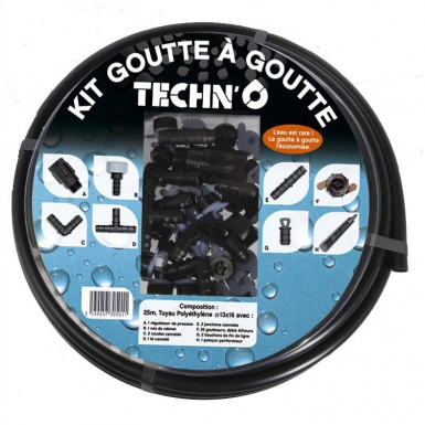 KIT GAG DE GOUTTE À GOUTTE POUR SYSTÈME D'ARROSAGE 25 M 13X16 MM TOUT ÉQUIPÉ. Votre satisfaction est notre priorité chez Quincaillerie Sénégalaise. Nous vous offrons des produits de quincaillerie et bâtiment de première qualité. Commandez en ligne et recevez vos articles rapidement.