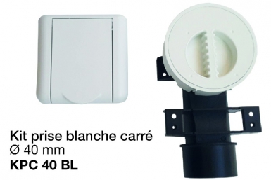 KIT PRISE BLANCHE CARRÉE " KPC 40 BL " Ø 40 MM + ACCESSOIRES - DIM. EXT LXHXP: 80X80X12 MM. Avec Quincaillerie Sénégalaise, trouvez tout le matériel de plomberie, quincaillerie, et bâtiment dont vous avez besoin. Nous proposons une large gamme d'équipements fiables pour vos travaux. Simplifiez vos projets grâce à notre service rapide et efficace.