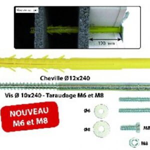 KIT SACHET DE 2 CHEVILLES Ø 12X200 M6 ET M8. Faites confiance à Quincaillerie Sénégalaise pour vos équipements de plomberie et de bâtiment. Nous offrons des produits durables pour vos projets de rénovation ou de construction. Commandez dès maintenant en toute simplicité.