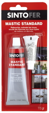 MASTIC SINTOFER POLYESTER STANDARD - TUBE 66 ML - 120 G. Quincaillerie Sénégalaise est le leader de la vente en ligne d'équipements de bâtiment au Sénégal. Notre catalogue varié répond à vos besoins en plomberie et quincaillerie. Choisissez l'efficacité et la qualité.