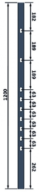 MONTANTS M9R14P - 40X12 MM H1200 MM 9 TROUS OBLONG Ø 14 MM. Besoin d'équipement de plomberie ou d'outillage ? Quincaillerie Sénégalaise vous offre un service rapide et efficace. Découvrez nos produits de qualité adaptés à vos projets.