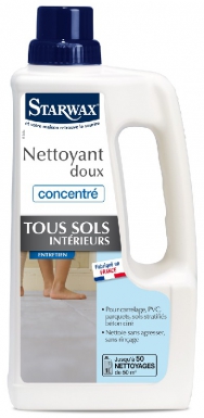 NETTOYANT DOUX SOLS INTÉRIEURS MATS OU BRILLANTS CARRELAGE, PVC, PARQUETS ET SOLS STRATIFIÉS, BÉTON CIRÉ - SANS RINÇAGE - 1 L. Besoin de matériel de quincaillerie ou de plomberie ? Quincaillerie Sénégalaise propose des produits adaptés à vos projets de construction ou de rénovation. Bénéficiez de notre expérience et de nos prix compétitifs.