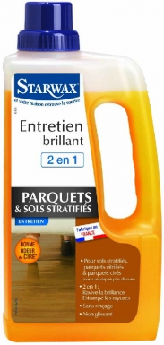 NETTOYANT ENTRETIEN BRILLANT 2 EN 1 POUR PARQUETS CIRÉS OU VITRIFIÉS ET SOLS STRATIFIÉS - NON GLISSANT ET SANS TRACES - 1 L. Quincaillerie Sénégalaise, c’est l’expertise et le savoir-faire au service de vos projets. Découvrez nos outils et équipements pour la maison ou l’industrie. Commandez dès aujourd’hui et facilitez vos travaux.