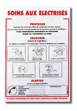 PANNEAU CONSIGNES DE SÉCURITÉ "SOINS AUX ÉLECTRISÉS", DIM.: 460 X 320 MM. Quincaillerie Sénégalaise met à votre disposition des solutions complètes pour vos travaux de construction et de rénovation. Commandez en ligne et bénéficiez de notre service rapide et professionnel.