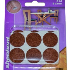 PATINS FEUTRE ADHÉSIF ROND MARRON Ø 22 MM BLISTER 12 P. Faites confiance à Quincaillerie Sénégalaise pour tous vos besoins en quincaillerie et équipements industriels. Nos produits sont conçus pour durer. Passez commande en ligne dès aujourd'hui.