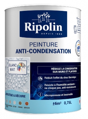 PEINTURE ANTI-CONDENSATION POUR MURS INTÉRIEURS, ANTI-MOISISSURES, NE CLOQUE PAS, MICROPOREUSE ET LESSIVABLE - S'APPLIQUE SUR MURS BRUTS OU PEINTS (PLÂTRE, ENDUIT, CIMENT, PARPAING, BÉTON, PIERRE, BRIQUE) - BLANC MAT - 0,75 L. Besoin de matériel de quincaillerie ou de plomberie ? Quincaillerie Sénégalaise propose des produits adaptés à vos projets de construction ou de rénovation. Bénéficiez de notre expérience et de nos prix compétitifs.