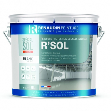 PEINTURE SOL R'SOL POUR LA PROTECTION DES SOLS CIMENT EN INTÉRIEUR - BLANC - 5 L. Quincaillerie Sénégalaise, c'est l'excellence en quincaillerie et plomberie. Découvrez notre catalogue en ligne et trouvez des produits adaptés à vos projets. Nous vous offrons un service personnalisé.