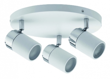 PLAFONNIER PROJECTEUR ZYLI 3-SOURCES  BLANC/CHROME SANS SOURCES, MAX. 3X10W GU10. Pour vos projets au Sénégal, Quincaillerie Sénégalaise propose une large gamme de produits de qualité pour le bâtiment et la plomberie. Commandez en ligne et simplifiez vos achats.